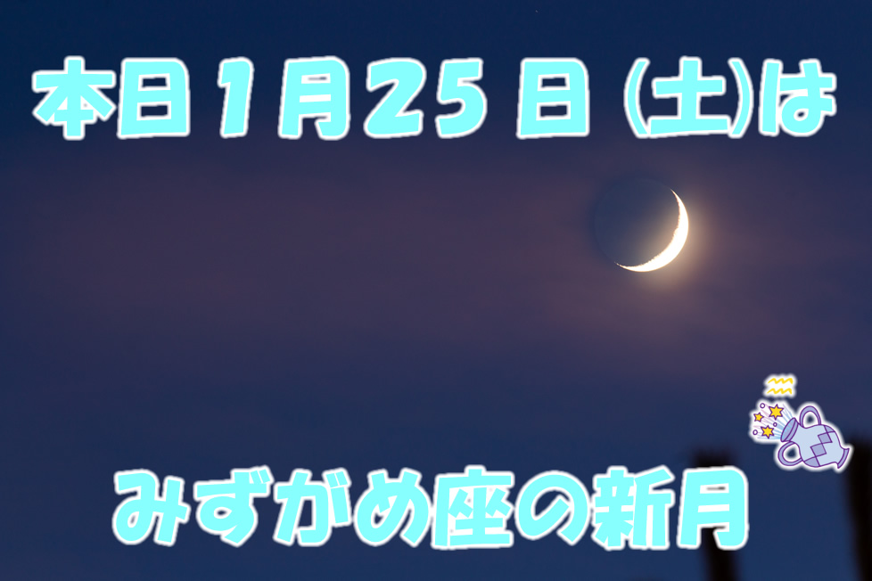 本日１月２５日(土)はみずがめ座の新月