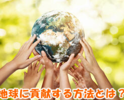 地球に貢献する方法とは