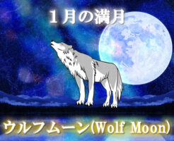 １月の満月「ウルフムーン（Wolf Moon）」