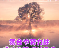 気合や努力は成功を遠ざける？