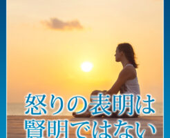 怒りの表明は賢明ではない