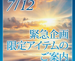 緊急企画限定アイテムのご案内