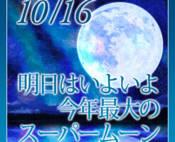 明日はいよいよ今年最大のスーパームーンの満月