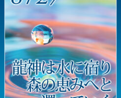龍神は水に宿り森の恵みへと還っていく