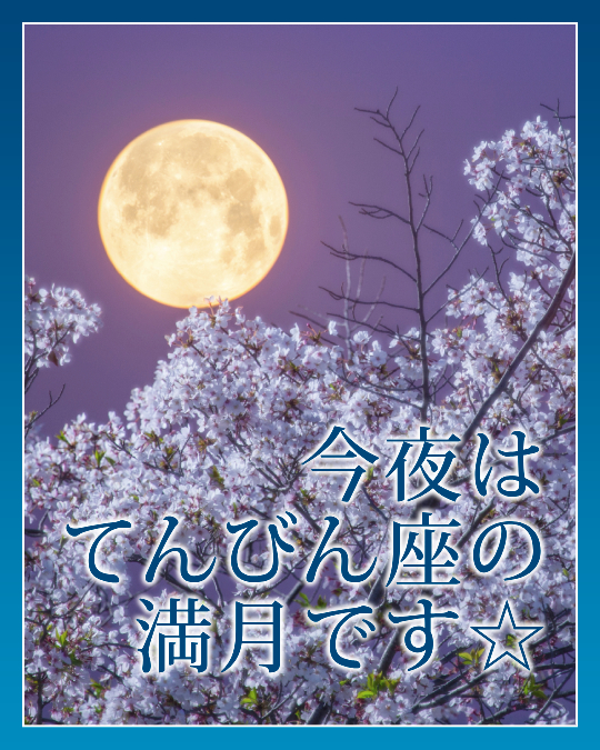 今夜はてんびん座の満月です☆