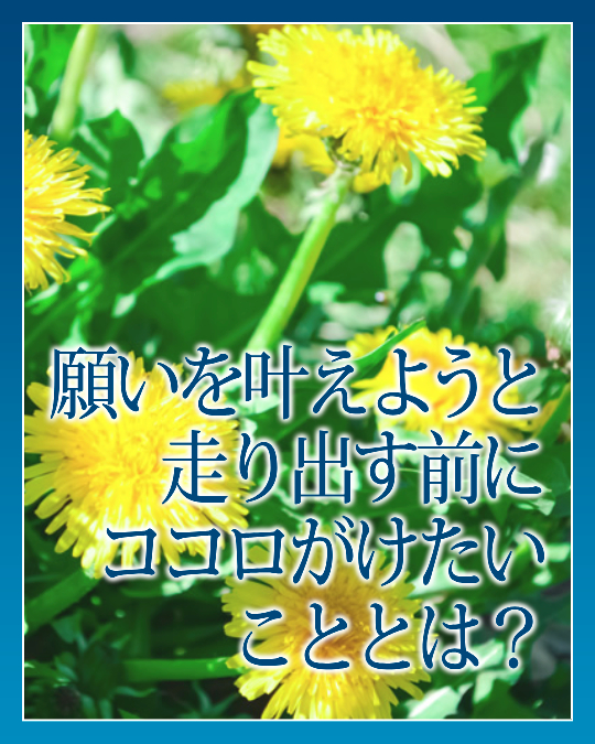 願いを叶えようと走り出す前にココロがけたいこととは