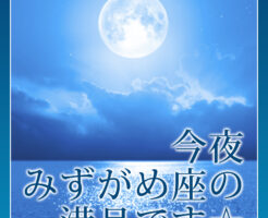 今夜みずがめ座の満月です☆
